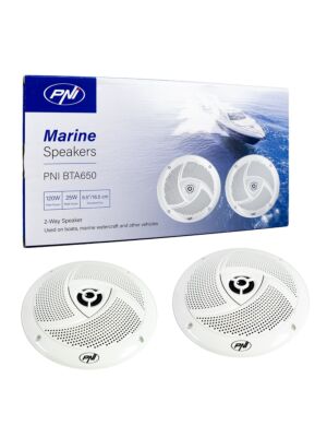 Koaxiálne reproduktory pre lode PNI BTA650, 120W, 16,5 cm, sada 2 ks