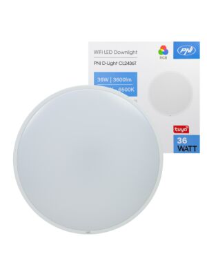 Stropné LED svietidlo PNI D-Light CL2436T s Wi-Fi, Tuya, RGB