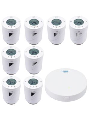 Wifi sada 8 dielna inteligentná termostatická hlavica