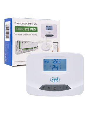 Termostatická riadiaca jednotka PNI CT28 PRO bezdrôtová, pre podlahové kúrenie kompatibilná s riadiacim modulom Electrova