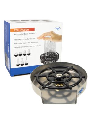 Umývačka skla PNI GW200 pre bar, reštauráciu, kuchyňu, rýchle oplachovanie a umývanie, tlaková tryska, chladič