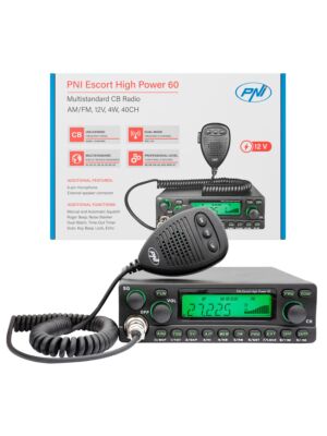 CB rádiostanica PNI Escort High Power 60 multištandard, 60W FM/AM, 12V, ASQ, RF gain