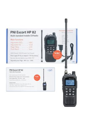 Prenosná CB rádiostanica PNI Escort HP 82 bez nabíjačky, multi štandard, 4W, 12V, AM-FM, NRC, Dual Watch, Roger Beep