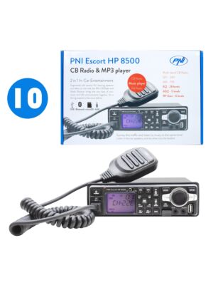 Krabica s 10 ks CB rádiostanice a MP3 prehrávača PNI