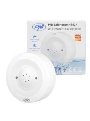Detektor záplavového senzora PNI SafeHouse HS527 s Wi-Fi, s 80dB zvukovým alarmom, vstavaným reproduktorom, pre zaplavenie a