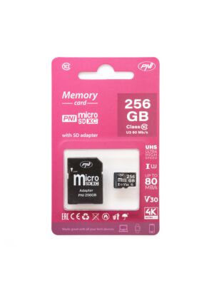 Pamäťová karta PNI 256 GB MicroSD s adaptérom SD