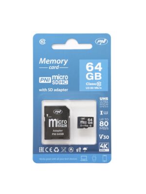 Pamäťová karta PNI MicroSD 64 GB s SD adaptérom