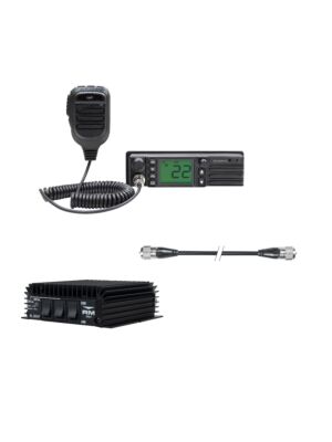 PNI Escort HP 9500 multistandardná CB rádiová stanica, ASQ, VOX + RX-TX KL203P zosilňovač, AM-FM-SSB, 100 W, 12 V a PN kábel