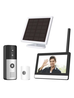 Bezdrôtový inteligentný videovrátnik PNI SafeHome PT770 WiFi, Full HD 1080P, bránová jednotka so solárnym panelom, Tuya Smart, v