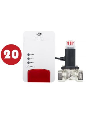 Súprava PNI Safe House Dual Gas 250 so snímačom oxidu uhoľnatého (CO) a zemným plynom a solenoidovým ventilom