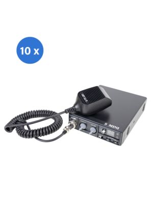 Box s 10bc CB rádiostanicou CRT S Mini duálne napätie, 12/24V, 4W, s ASQ, AM-FM