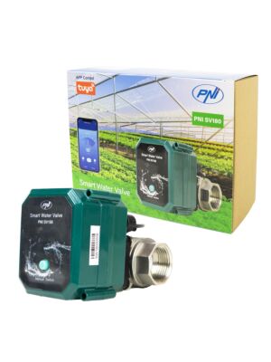 Inteligentný vodovodný ventil PNI SV180 s pripojením Wi-Fi, IP65, DN25 1 tol, aplikácia Tuya, kompatibilný s Amazon Alexa