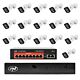 Video monitorovací balík so 16 kamerami, prepínačom a káblami