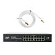Prepínač PNI SW016, 16 x 10/100/1000 Mbps, Gigabit, kovové puzdro a 1,5 m CAT8 patch PNI U8015W
