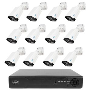 Balík video sledovania NVR PNI House IP716 a 12 kamier PNI IP125 s IP, 5MP