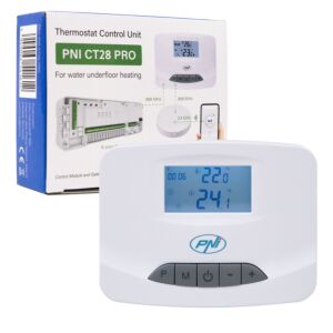 Termostatická riadiaca jednotka PNI CT28 PRO bezdrôtová, pre podlahové kúrenie kompatibilná s riadiacim modulom Electrova