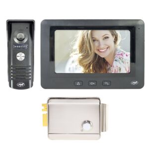 PNI DF930 video interkom s 1 monitorom, 7 palcový LCD displej, 800x480, elektromagnetický výstup yala, čierna