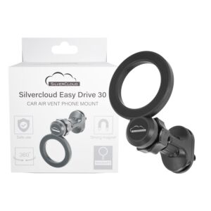 Magnetický držiak na mobilný telefón Silvercloud Easy Drive 30 typu Magsafe, upevnený vo vetracej mriežke