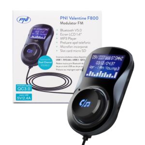 Bluetooth modulátor FM PNI Valentine F800 Bluetooth