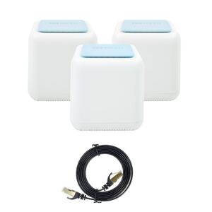 Balík gigabitového Wi-Fi Mesh systému PNI GB1200 a plochý sieťový kábel 1bc S/STP CAT7 PNI U7015B 1,5 m