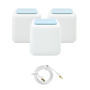 Balík gigabitového Wi-Fi Mesh systému PNI GB1200 a plochý sieťový kábel 1bc S/STP CAT8 PNI U8015W 1,5 m