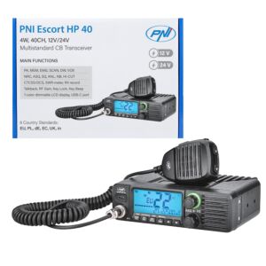 CB rádiostanica PNI Escort HP 40 multištandardná, 4W, AM, FM, 12-24V, ASQ, RF gain