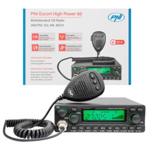 CB rádiostanica PNI Escort High Power 60 multištandard, 60W FM/AM, 12V, ASQ, RF gain
