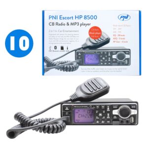 Krabica s 10 ks CB rádiostanice a MP3 prehrávača PNI