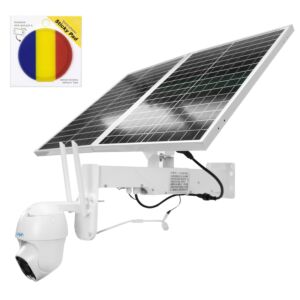 PNI IP60 Live PTZ video kamerový balík so solárnym panelom, 2MP, GSM 4G a Sticky Pad Flagom