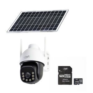 Balík s kamerou pre video dohľad PNI IP74 Live AOV Black Light 4MP a pamäťovou kartou PNI 128 GB