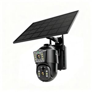 IP976S GSM 4G AOV video monitorovacia kamera, PTZ, duálny objektív 3MP + 3MP, 6,5W solárny panel, 8000mAh bloková batéria, aplikácia Ca