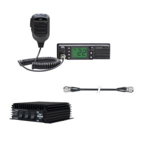 PNI Escort HP 9500 multistandardná CB rádiová stanica, ASQ, VOX + RX-TX KL203P zosilňovač, AM-FM-SSB, 100 W, 12 V a PN kábel
