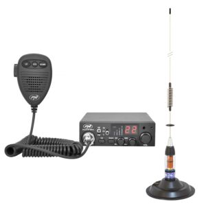 Sada CB rádiostaníc PNI Escort HP 8001L ASQ + slúchadlá HS81L + CB anténa PNI ML70 s magnetom v cene