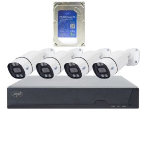 Sada pre video monitorovanie PNI House IPMAX POE 8, NVR so 4 kamerami a 1TB HDD PNI SafeHouse