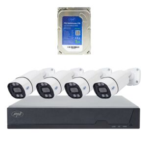 Sada pre video monitorovanie PNI House IPMAX POE 8, NVR so 4 kamerami a 1TB HDD PNI SafeHouse