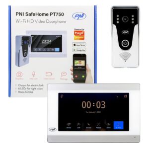 Inteligentný videovrátnik PNI SafeHome PT750 WiFi HD, P2P, vnútorný monitor, špecializovaná aplikácia Tuya Smart, integrácia do