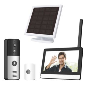 Bezdrôtový inteligentný videovrátnik PNI SafeHome PT770 WiFi, Full HD 1080P, bránová jednotka so solárnym panelom, Tuya Smart, v