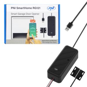 Inteligentné relé PNI SmartHome RG121 s Wi-Fi na ovládanie otvárania garážových brán/brán, kompatibilné s aplikáciou Tuya, 