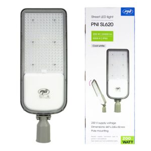 Pouličné osvetlenie PNI SL620 200W, 24000lm, 6500K, 230V