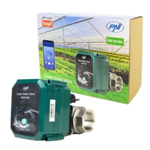 Inteligentný vodovodný ventil PNI SV180 s pripojením Wi-Fi, IP65, DN25 1 tol, aplikácia Tuya, kompatibilný s Amazon Alexa