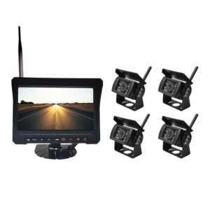 Bezdrôtová súprava video sledovania PNI TRK504 pre kamiónové DVR s LCD monitorom a 4 kamerami