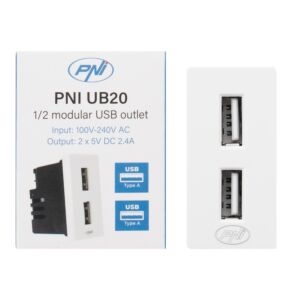 Napájací adaptér 2 x USB PNI UB20, 5 V 2,4 A