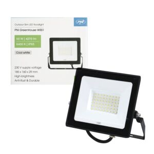 PNI GreenHouse WS51 50W tenký LED svetlomet, 6400K, 5000lm, 184,5*29*160mm