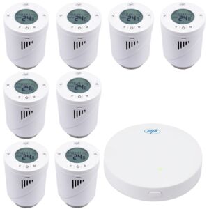Wifi sada 8 dielna inteligentná termostatická hlavica