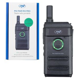Prenosná rádiostanica PNI PMR R10 PRO, bez nabíjačky, 446 MHz, 0,5 W, 16 programovateľných kanálov, 16 tónov PMR a 50 tónov CTCSS