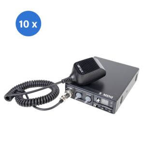 Box s 10bc CB rádiostanicou CRT S Mini duálne napätie, 12/24V, 4W, s ASQ, AM-FM